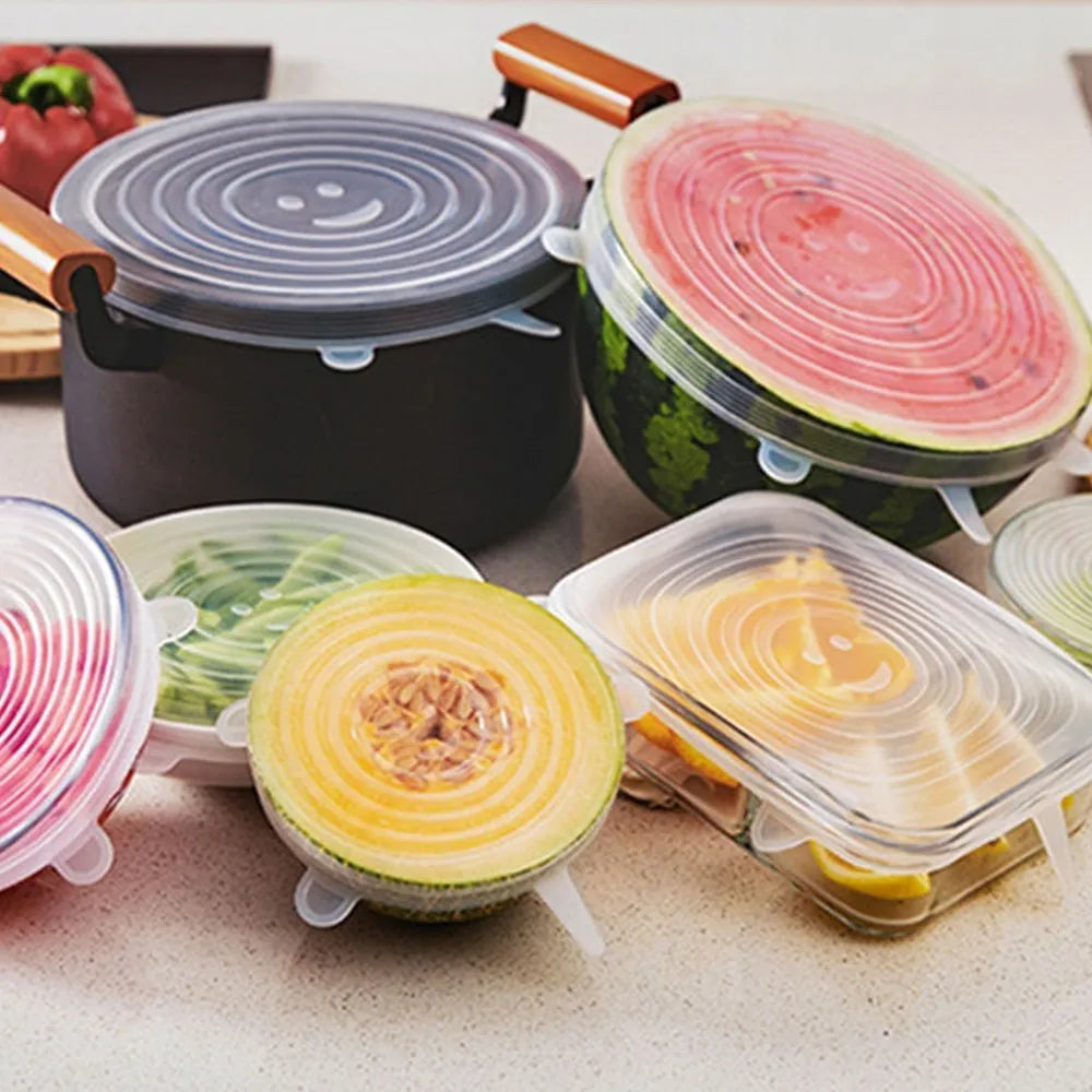 Cubiertas de silicona elásticas para tazones: ¡Versatilidad y protección para tus alimentos!🍉