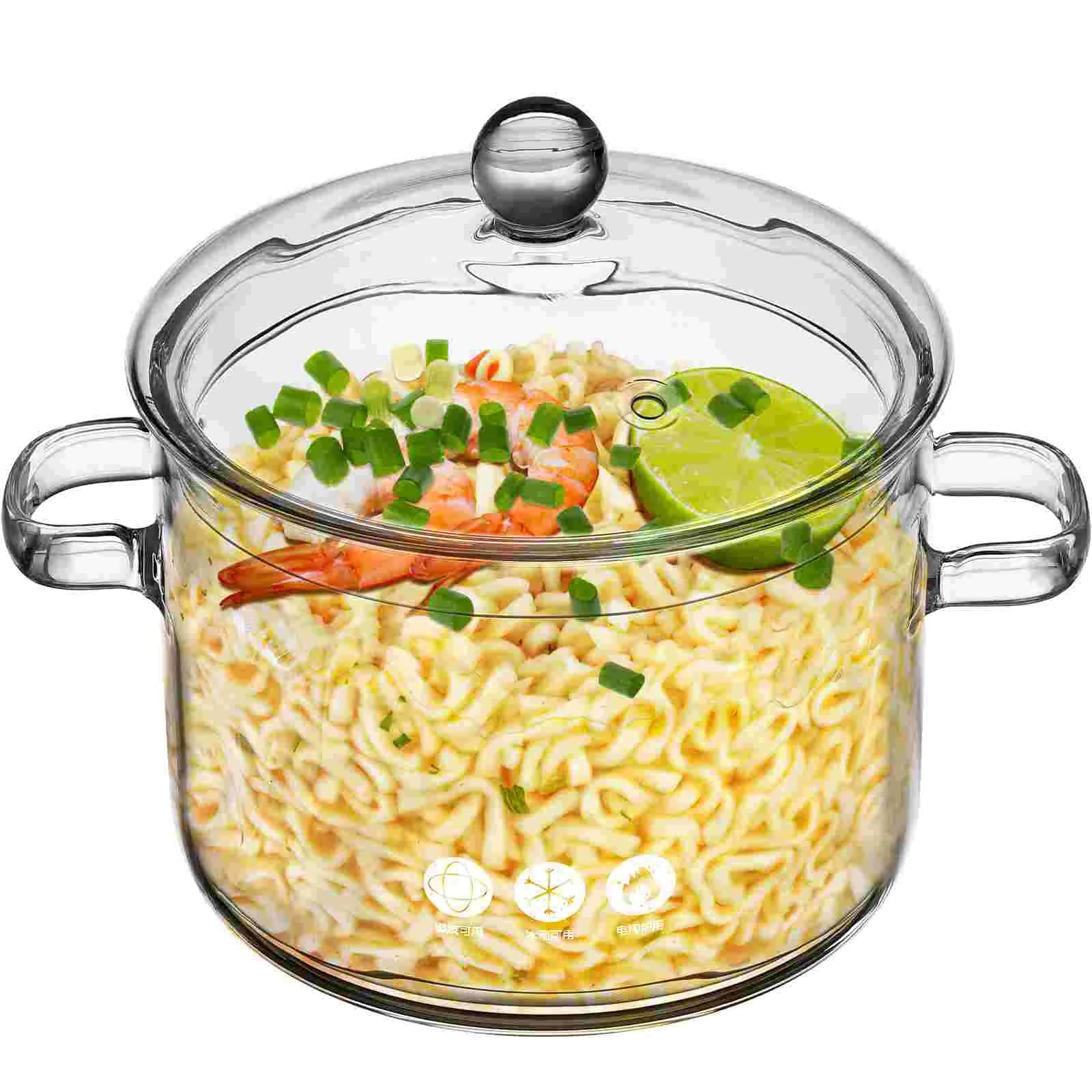 Olla de Vidrio de borosilicato alto 1900 ml: Resistencia y Elegancia para tu cocina 🍃🍃